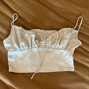 Elegant White Ruffled Women's Top